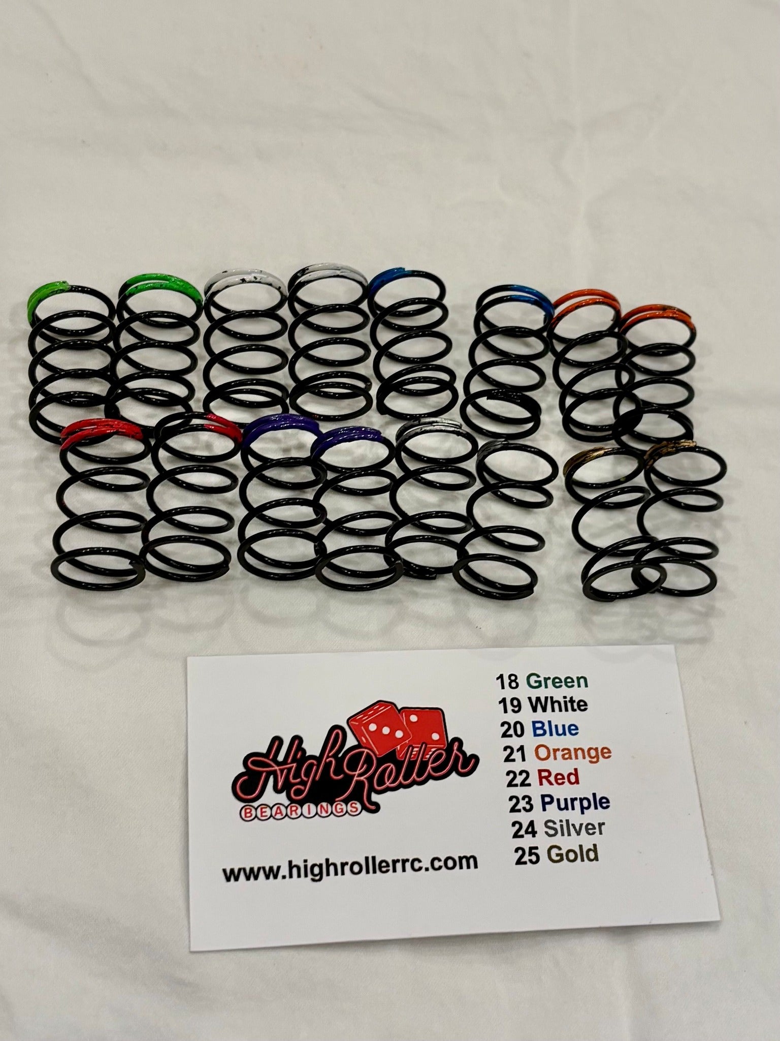 High Roller RC Small Bore Front Springs (Complete Kit)