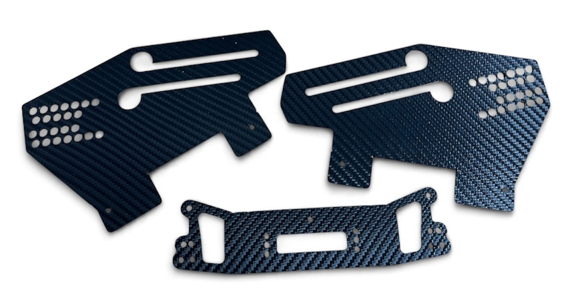 TP3D Carbon-Look Kydex Sprint Car Wing Mounts